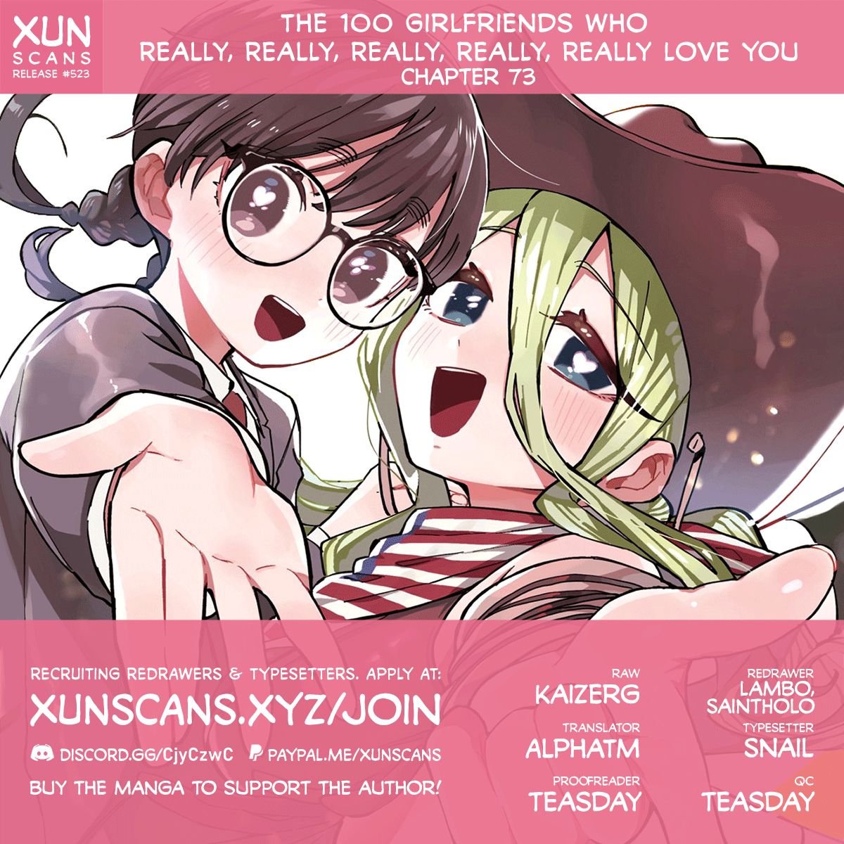The 100 Girlfriends Who Really, Really, Really, Really, Really Love You - Chapter 73 Page 1